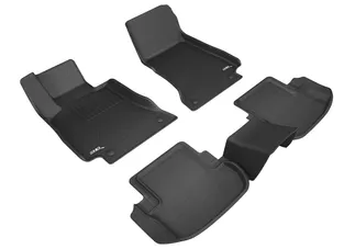 3D MAXpider Kagu 1st & 2nd Row Floormats For 18-20 Mercedes E Coupe C238 - Black